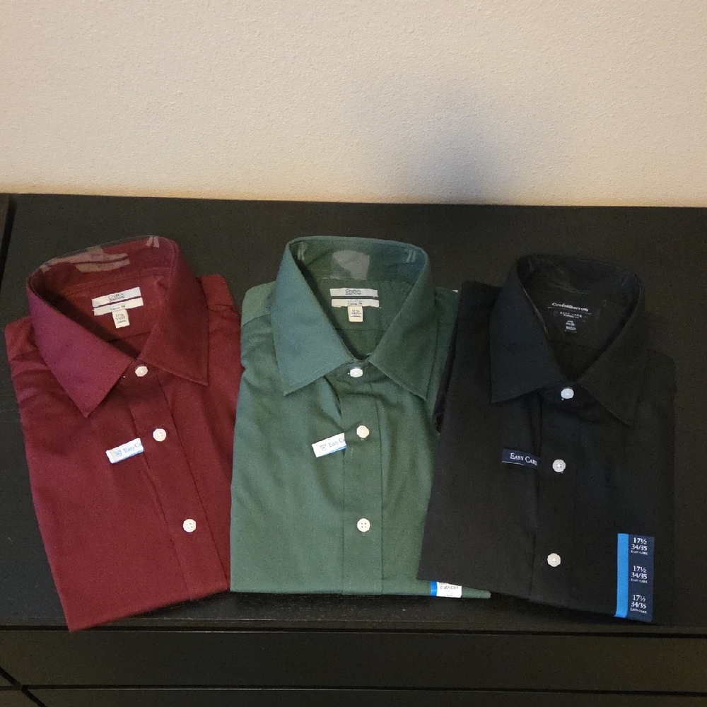 Croft & Barrow Men's Casual Shirts - Maroon, Forest Green, and Black